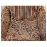 LR - Pier 1 Armchair & Matching Paisley Pattern Ottoman