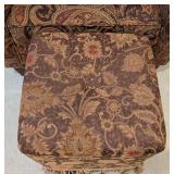 LR - Pier 1 Armchair & Matching Paisley Pattern Ottoman