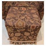 LR - Pier 1 Armchair & Matching Paisley Pattern Ottoman
