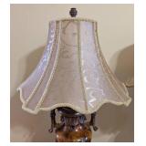 ML - Pair of 32-Inch Table Lamps with Ceramic Urn Bodies & Ornate Bronze Accents