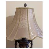 ML - Pair of 32-Inch Table Lamps with Ceramic Urn Bodies & Ornate Bronze Accents