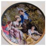 ML - Framed Portrait Plates - Pair in Ornate Gold Frames