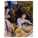 ML - Framed Portrait Plates - Pair in Ornate Gold Frames