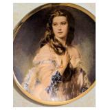 ML - Framed Portrait Plates - Pair in Ornate Gold Frames