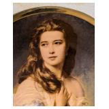 ML - Framed Portrait Plates - Pair in Ornate Gold Frames