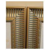 ML - Framed Portrait Plates - Pair in Ornate Gold Frames