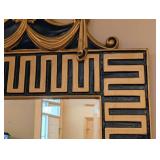 K - Gold & Black Wall Mirror - Greek Key Frame