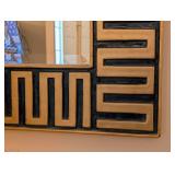 K - Gold & Black Wall Mirror - Greek Key Frame