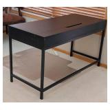 LR - Black Writing Desk, 2-Drawer, Top Slot