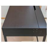 LR - Black Writing Desk, 2-Drawer, Top Slot