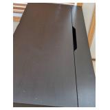 LR - Black Writing Desk, 2-Drawer, Top Slot