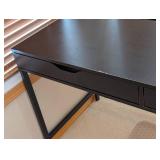 LR - Black Writing Desk, 2-Drawer, Top Slot
