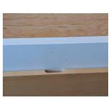 ML - Twin Bed Frame with Under-Bed Drawers - White Frame & Natural Wood Top, 41.5 x 78 in