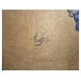 ML - Seashell Wall Art - Framed Painted Mosaic on Gold Background