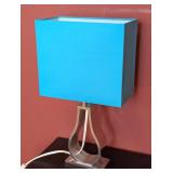 ML - IKEA Table Lamp  - Blue Square Shade