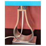 ML - IKEA Table Lamp  - Blue Square Shade