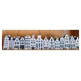 ML - KLM Delft House Collection - Delftware Miniature City Row by Bols for KLM Amsterdam
