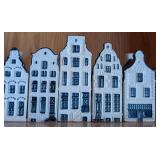 ML - KLM Delft House Collection - Delftware Miniature City Row by Bols for KLM Amsterdam