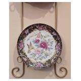K - ZARA HOME Porcelain Floral Plates on Wall Rack - 2-Piece Display