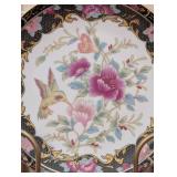 K - ZARA HOME Porcelain Floral Plates on Wall Rack - 2-Piece Display