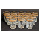 Pasabahce Gold Rim Glass Set - 12 Glasses