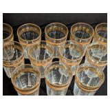 Pasabahce Gold Rim Glass Set - 12 Glasses