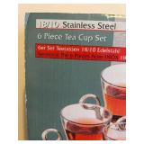 BR1 - Stainless Steel 6-Piece Tea Cup Set -  (2 Sets)