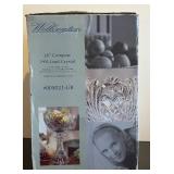 LL - Crystal Clear Wellington 14in Lead Crystal Compote - 24% Lead Crystal