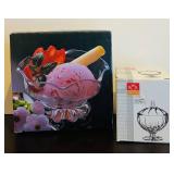 RCR TRIX Dessert Glass with Lid & Pedestal Sundae Bowl