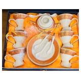 BR1 - Imperial MA.T Imperial Porcelain Tea Set - Teapot, Sugar Pot, 6 Cups & Saucers, Plates