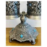 BR1 -Vintage Silver Plated Holder / Vintage Silver Plated Salt and Pepper / Wine Stand