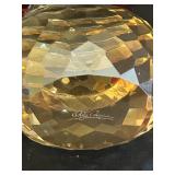 BR1 - Crystal Chick Figurine - Faceted Glass Bird, 4 in Tall, Red Comb, Clear Tail