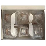 BR1 - RCR Fusion Tea Cups - 6-Piece Glass Set with Gold Rim - Made in Italy