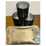 BR1 - Pedrini 7-Piece Deluxe Chrome Wine Gift Set - 12-in Tray