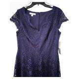 MBC - Eliza J Navy Lace Dress - Size 14, Knee-Length