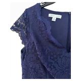MBC - Eliza J Navy Lace Dress - Size 14, Knee-Length