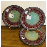 BR1 - The Art of Tabletop - 13-Inch Turkish Decorative Plates - Set of 3 - Handmade in Turkey
