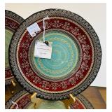 BR1 - The Art of Tabletop - 13-Inch Turkish Decorative Plates - Set of 3 - Handmade in Turkey