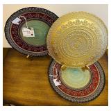 BR1 - The Art of Tabletop - 13-Inch Turkish Decorative Plates - Set of 3 - Handmade in Turkey