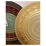 BR1 - The Art of Tabletop - 13-Inch Turkish Decorative Plates - Set of 3 - Handmade in Turkey