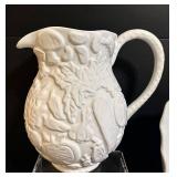 BR1 - Taste-ology Porcelain White Dinnerware - Pitcher, Bowls, Heart Dishes, Spiked Bowl