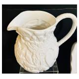 BR1 - Taste-ology Porcelain White Dinnerware - Pitcher, Bowls, Heart Dishes, Spiked Bowl