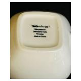 BR1 - Taste-ology Porcelain White Dinnerware - Pitcher, Bowls, Heart Dishes, Spiked Bowl