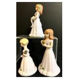 BR1 - Enesco Growing Up Birthday Girls Figurines (Lot of 3)