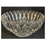 BR1 - Crystal Cut Glass Bowls & Brass Pedestal Compote - 6-Piece Set