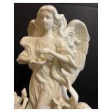 BR1 - Porcelain Angel Figurine Set: Mary & Baby Jesus, Angel, Baptized in Christ