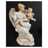 BR1 - Porcelain Angel Figurine Set: Mary & Baby Jesus, Angel, Baptized in Christ