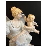 BR1 - Porcelain Angel Figurine Set: Mary & Baby Jesus, Angel, Baptized in Christ