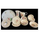 BR1 - Meritage Floral Bone China Dinnerware Set - Rose Pattern, 10 Inch Platter, Made in China