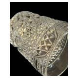 k - Crystal Cut Glass Goblets - 7 in Tall - Set of 6